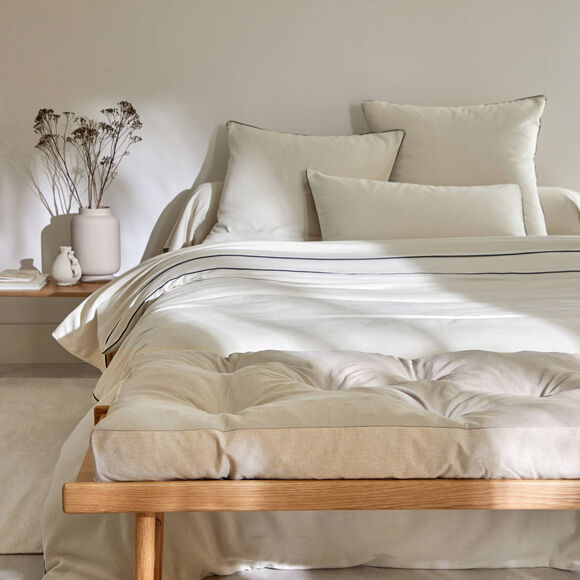 Long coussin de sol, collection "Intemporelle" (beige) Long coussin de sol, collection "Intemporelle" (beige)